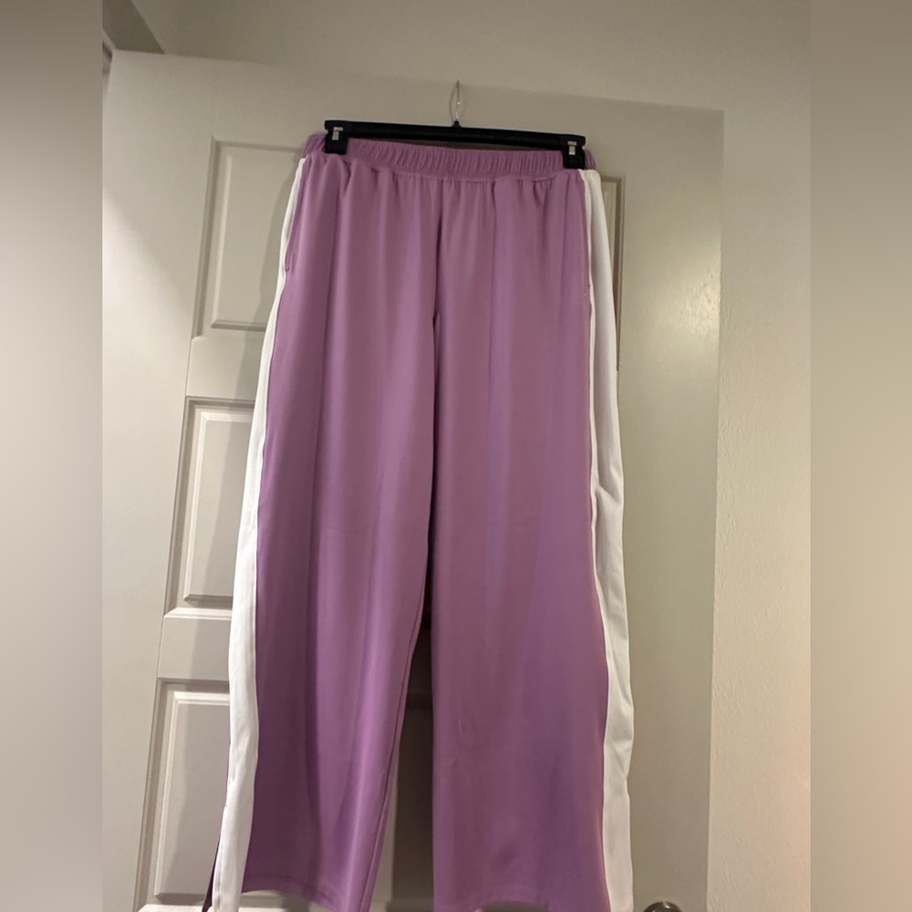 Lilac and White Xersion Athletic Pants